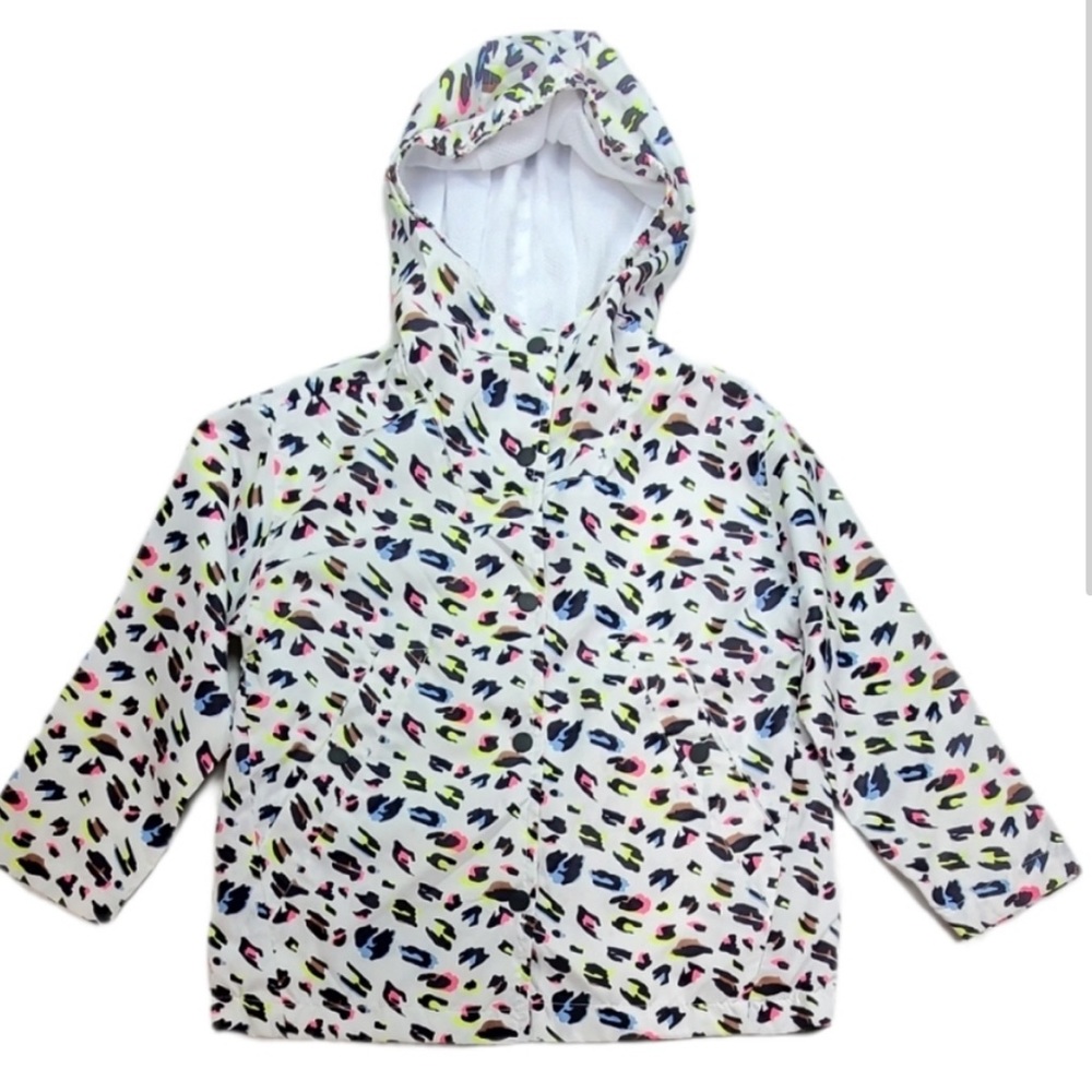 Zara neon animal print windbreaker jacket